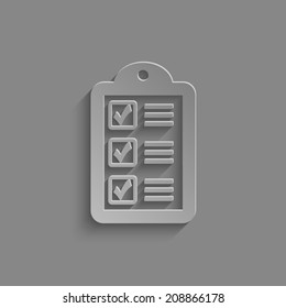 checklist icon on a grey background