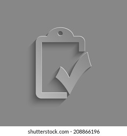 checklist icon on a grey background