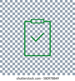 checklist icon on transparent background