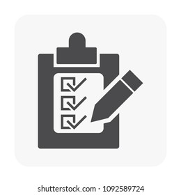 Checklist icon on white.