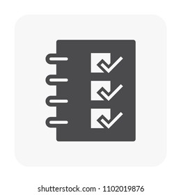 Checklist icon on white.