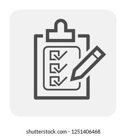 Checklist icon on white.