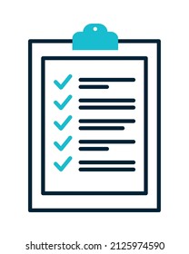 checklist icon on white background