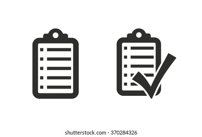 Checklist  icon  on white background. Vector illustration.