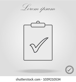 checklist icon. One of set web icons. vector illustration
