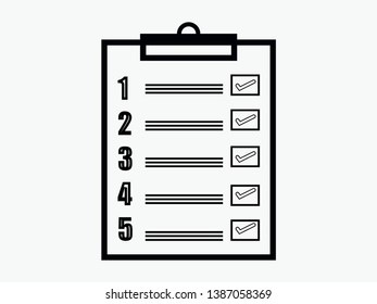 checklist icon. One of set web icons