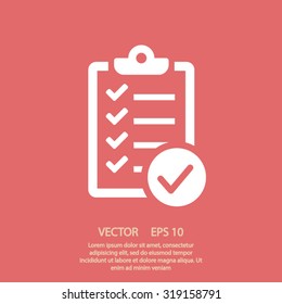 checklist icon. One of set web icons