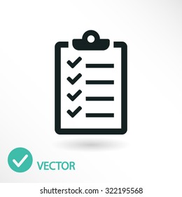 checklist icon. One of set web icons