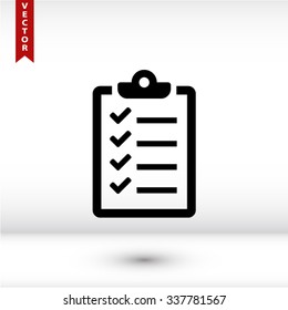 Checklist icon. One of set web icons