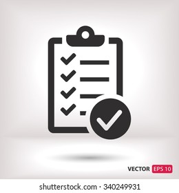 checklist icon. One of set web icons