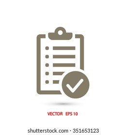 checklist icon. One of set web icons