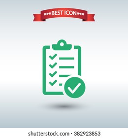 checklist icon. One of set web icons