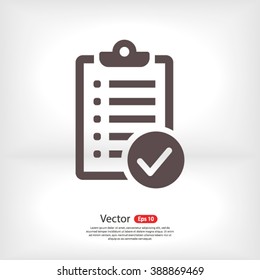 checklist icon. One of set web icons