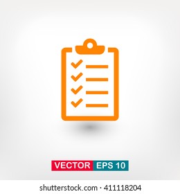 checklist icon. One of set web icons