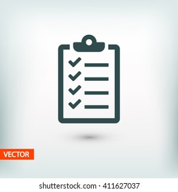 checklist icon. One of set web icons
