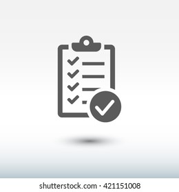 checklist icon. One of set web icons
