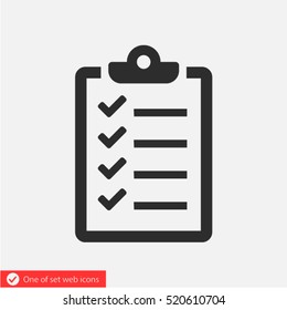 checklist icon. One of set web icons