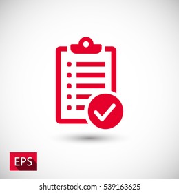 checklist icon. One of set web icons
