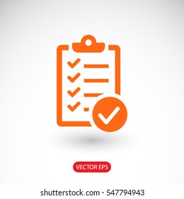 checklist icon. One of set web icons