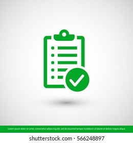 checklist icon. One of set web icons