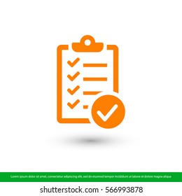 checklist icon. One of set web icons