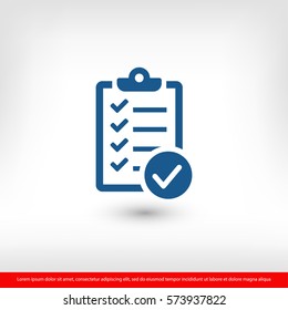 checklist icon. One of set web icons