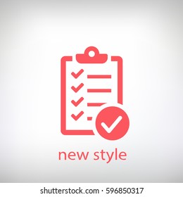 checklist icon. One of set web icons
