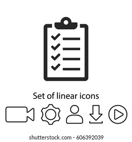 checklist icon. One of set web icons