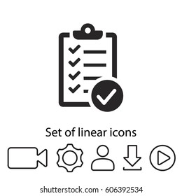 checklist icon. One of set web icons