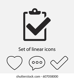 checklist icon. One of set web icons