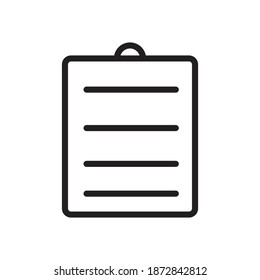icono de la lista de verificación. Uno de los iconos de la web