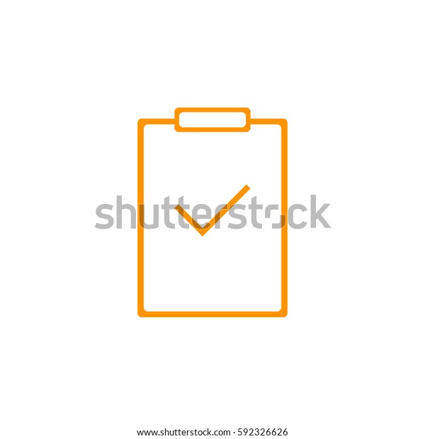 Checklist Icon Orange Icon Stock Vector (Royalty Free) 592326626 ...