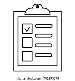 Checklist icon. Outline illustration of checklist vector icon for web