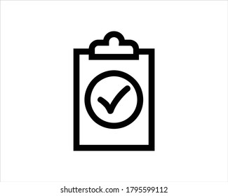 Checklist icon outline and linear vector.