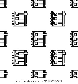 patrón de icono de lista de verificación. Patrón de lista de verificación sin inconvenientes en el fondo blanco.