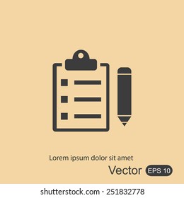 checklist icon and pencil