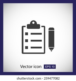 Checklist icon and pencil