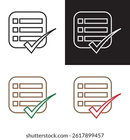 Checklist icon. Perfect for task management, to do lists, forms, and productivity related vector icon. EPS 10 AI
