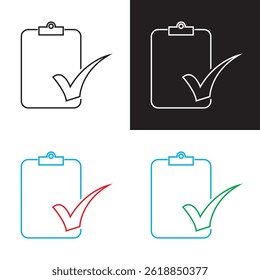 Checklist icon. Perfect for task management, to do lists, forms, and productivity related vector icon. EPS 10 AI