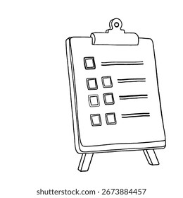 Checklist icon, for planning, efficiency, project management, quick task completion, productivity, quick surveys, and scheduling concepts. Flat vector illustration.