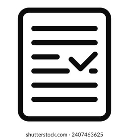 Checklist Icon In Potrait Square Shape For Clipboard Sign Report Information Symbol
