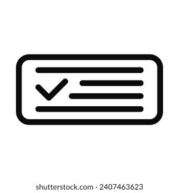 Checklist Icon In Rectangle Line Shape For Clipboard Sign Report Information Symbol

