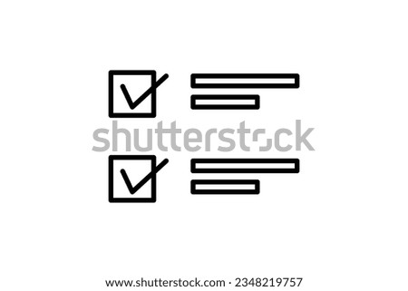 Checklist Icon. Icon related to assessment. line icon style. Simple vector design editable