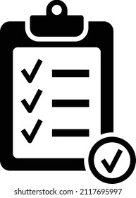 checklist icon. report vector. document system.