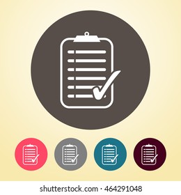 Checklist Icon in round shape.