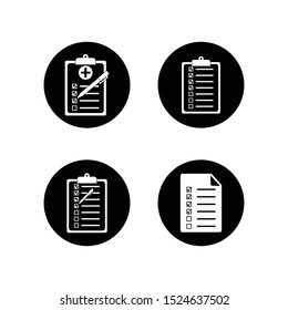 Checklist Icon. Rounded Button Style vector EPS.