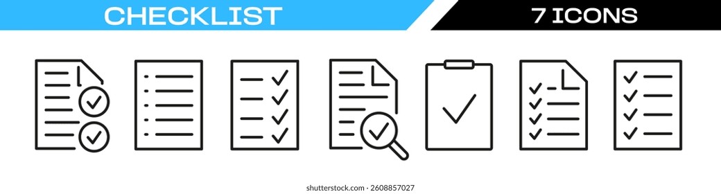 checklist icon. checklist icon set