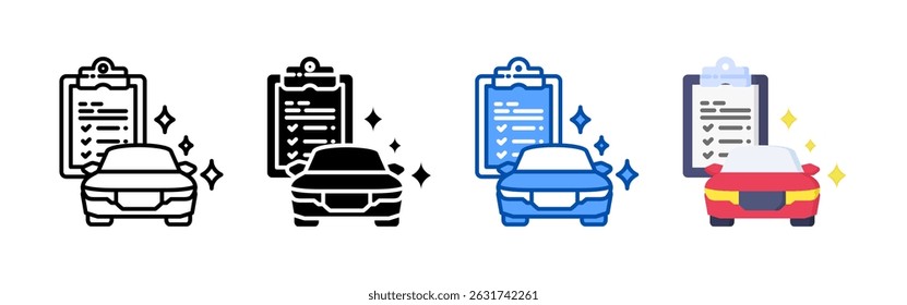 Checklist icon set bundle. Multi style icon collection perfect for websites, apps, and presentations. Simple vector icon collection