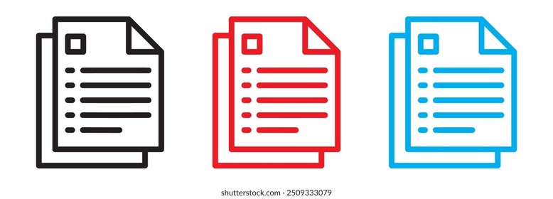 Conjunto de iconos de lista de comprobación. Lista de comprobación o documento de Portapapeles. Marca de verificación, documento, Casilla de verificación en papel y más. Concepto de Portapapeles. Conjunto de iconos de documento. Ilustración vectorial. EPS 10