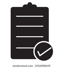 Checklist icon set. Clipboard checklist or document. Checkmark, document, checkbox on paper and more. Clipboard concept.